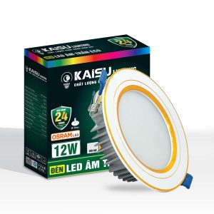 Âm trần Energy viền vàng ba màu công suất 12W