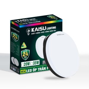 Ốp trần Hình tròn màu đen – ánh sáng vàng công suất 25W