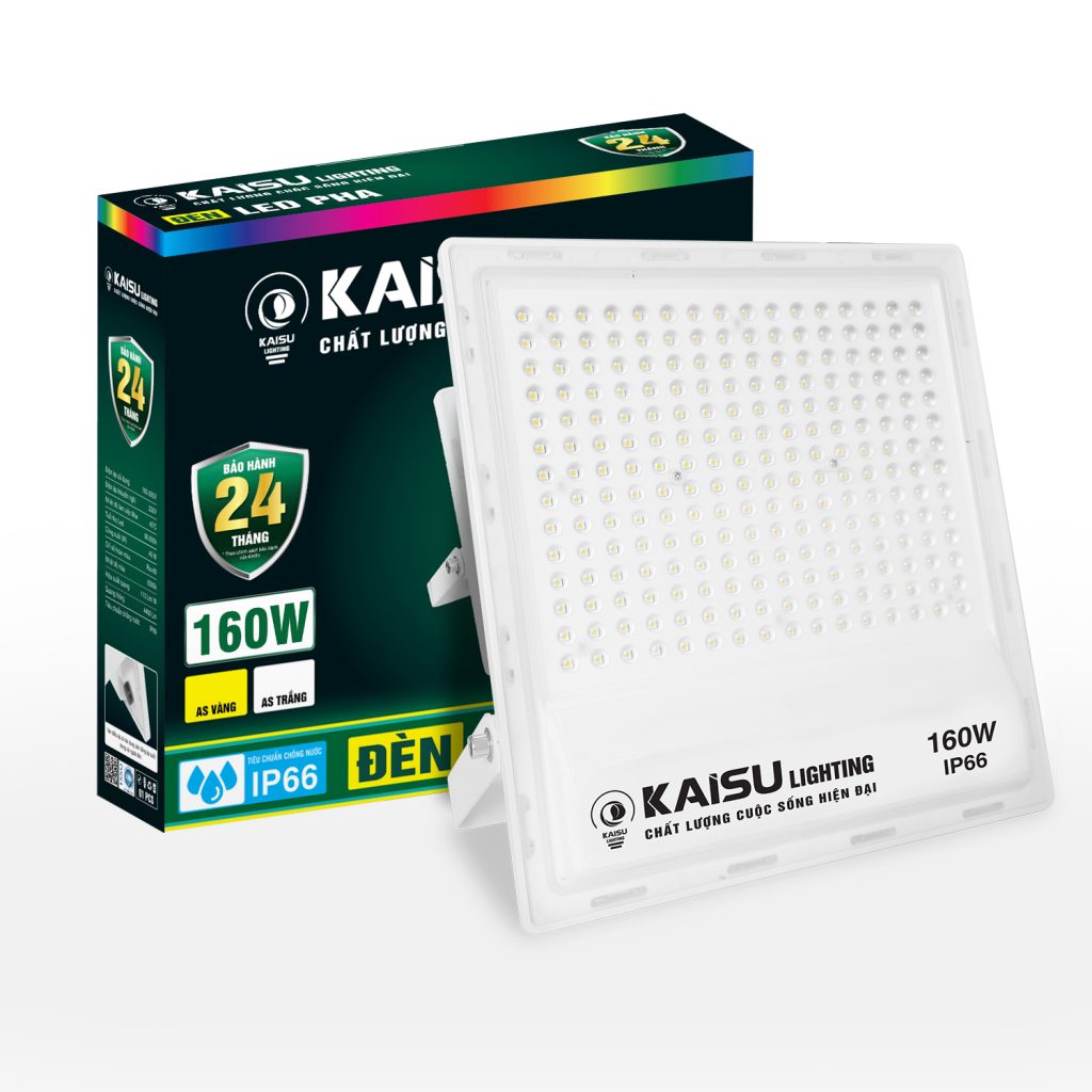 Đèn LED pha mặt nhựa – ánh sáng vàng 160W