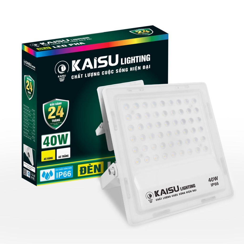 Đèn LED pha mặt nhựa – ánh sáng vàng 40W