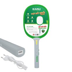 Vợt bắt muỗi điện KAISU đa năng - VM368 - chân sạc số 8 kèm dây sạc