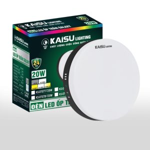 Ốp trần Hình tròn đế đen – ánh sáng vàng công suất 20W