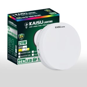 Ốp trần Hình tròn đế trắng – ánh sáng 3 màu công suất 20W